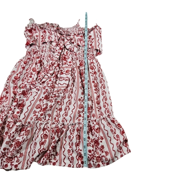 Justify Smocked Midi Dress, Red/White, Large - Picture 10 of 10
